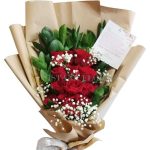 Buket Bunga Surabaya – Hand Bouquet Mawar Segar BBSB - 10