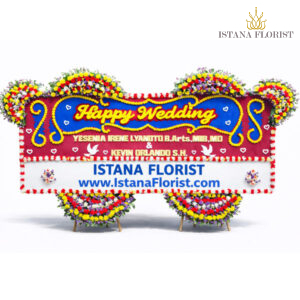 Karangan bunga wedding