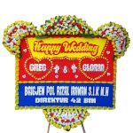 Papan Bunga Happy Wedding Bogor PWBG – 06 | Ukuran 2x1.5m