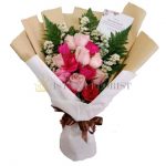 Kasih Sayang - Rangkaian Buket Bunga Mawar 2 Warna