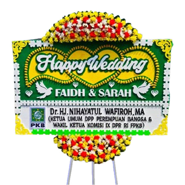bunga papan wedding bogor 8 PWBG - 08 - Gambar 1