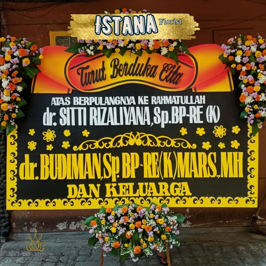 karangan bunga orang meninggal