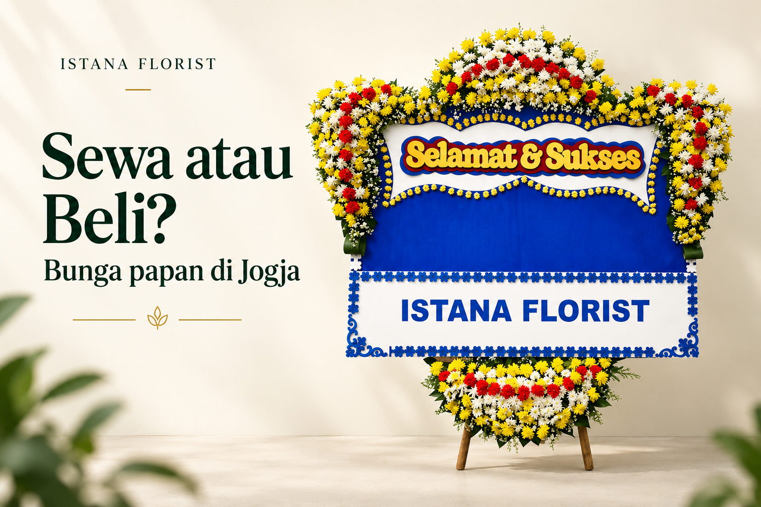 Bunga papan ucapan selamat dan sukses untuk panduan sewa atau beli
